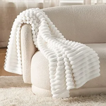 Bedsure White Throw Blanket - Ultra Soft and Cozy