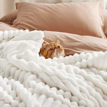 Bedsure White Throw Blanket - Ultra Soft and Cozy