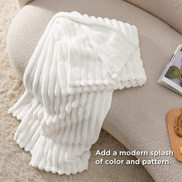 Bedsure White Throw Blanket - Ultra Soft and Cozy