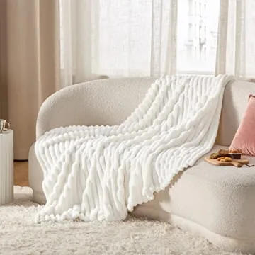 Bedsure White Throw Blanket - Ultra Soft and Cozy