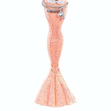 MERMAZE MERMAIDZ Color Change Shellnelle Mermaid Fashion Doll with Designer Outfit & Accessories, Stylish Hair & Sculpted Tail, Poseable, Multicolor, 580829