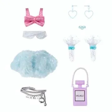 MERMAZE MERMAIDZ Color Change Shellnelle Mermaid Fashion Doll with Designer Outfit & Accessories, Stylish Hair & Sculpted Tail, Poseable, Multicolor, 580829