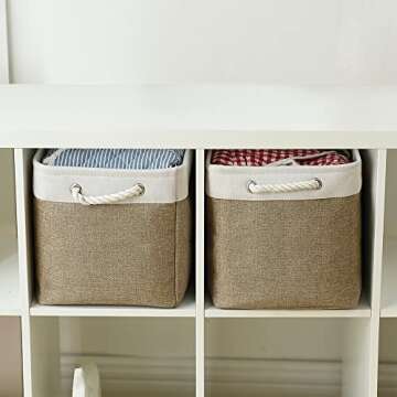 TcaFmac Organization and Storage Basket for Shelves - 16x12x12 inch Large 2 Pack Collapsible Storage...