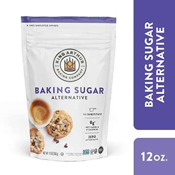 King Arthur, Baking Sugar Alternative, Made with Plant-Based Ingredients, Keto-Friendly, 1-to-1 Substitute for Granulated Sugar, 12 Ounces