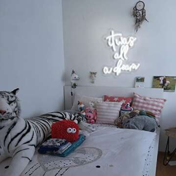 Lucunstar It Was All A Dream Neon Sign,Neon Sign For Room,Neon signs For Wall Decor, LED Signs Bedroom Club Office Hotel Pub Cafe Dream Neon Lights Wedding Birthday Party,Room Decor(White)