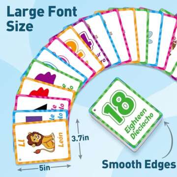 Edulok Bilingual Flash Cards: Spanish to English, First Words & Toddler Alphabet Flash Cards for Kids Learning Spanish & English