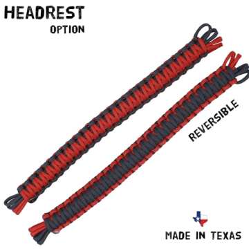 BubbasGarageTv Jeep Paracord Grab Handles - Red, Durable