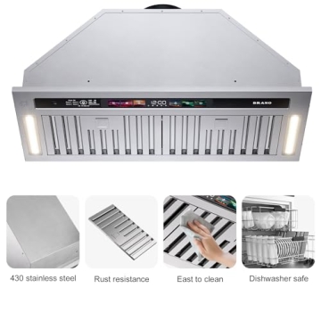 BRANO Range Hood Insert with Smart Control, 900 CFM