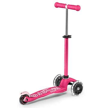 Micro Kickboard | Mini Deluxe LED | Three-Wheeled | Lean-to-Steer Swiss-Designed Micro Scooter | Motion-Activated Light-Up Wheels | Toddlers & Children Ages 2-5"