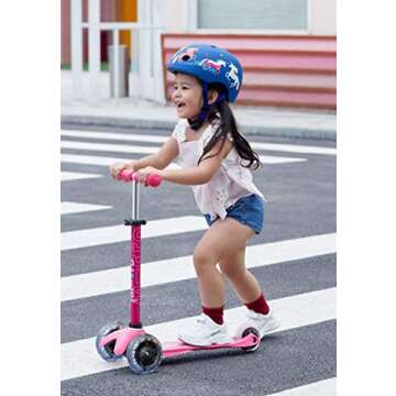 Micro Kickboard | Mini Deluxe LED | Three-Wheeled | Lean-to-Steer Swiss-Designed Micro Scooter | Motion-Activated Light-Up Wheels | Toddlers & Children Ages 2-5"