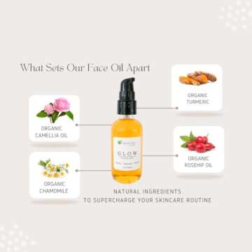 Glow Turmeric & Rosehip Face Oil - Natural Moisturizer