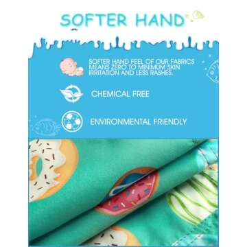 maamgic Boys Swim Trunks Toddler Swim Shorts Little Boys Bathing Suit Swimsuit Toddler Boy Swimwear,Doughnut-Green,4 T