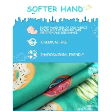 maamgic Boys Swim Trunks Toddler Swim Shorts Little Boys Bathing Suit Swimsuit Toddler Boy Swimwear,Doughnut-Green,4 T