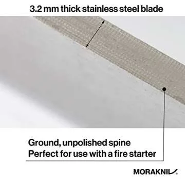 Morakniv Garberg Stainless Steel Full-Tang Fixed-Blade Survival Knife With Sheath, 4.3 Inch