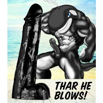 Master Cock Moby The Huge 36 Inch Tall Super Dildo, Black