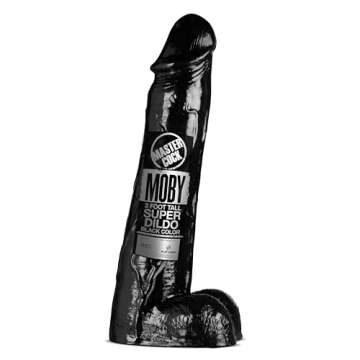 Master Cock Moby The Huge 36 Inch Tall Super Dildo, Black