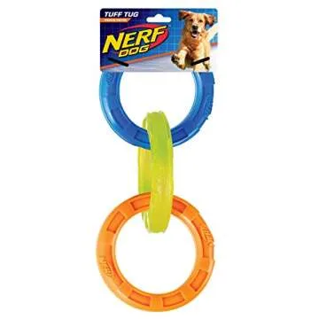 Nerf Dog Multi-Ring Tuff Tug Toy for Medium/Large Dogs