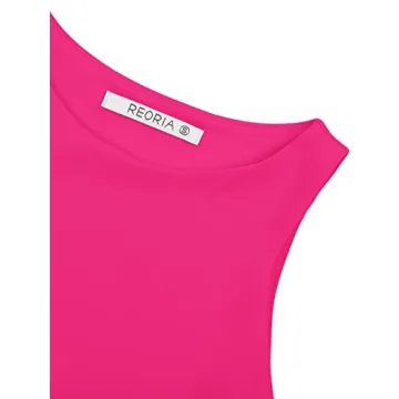 REORIA Sexy Racerback Cropped Tank Top for Women