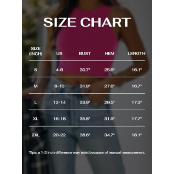 REORIA Sexy Racerback Cropped Tank Top for Women
