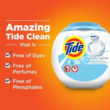 Tide PODS Free and Gentle - Hypoallergenic Laundry Pods 96 Count