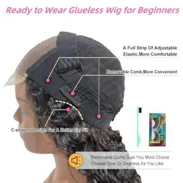 snv 5x5 HD Lace Closure Wigs Human Hair 220 Density Upgraded Tiny Knots Real Pre Bleached Glueless Wigs Human Hair Ready to Wear Deep Wave Closure Wig 24inch Curly Wigs for Black Women