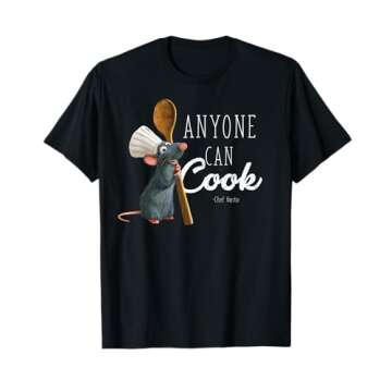 Disney Pixar Ratatouille Remy Anyone Can Cook Quote T-Shirt