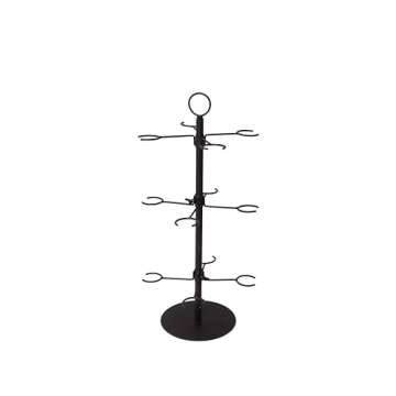 Cocktail Tree Stand, Metal Drink Tower, 3 Tier - 12 Holders For Champagne, Martini, Margarita Cups (...
