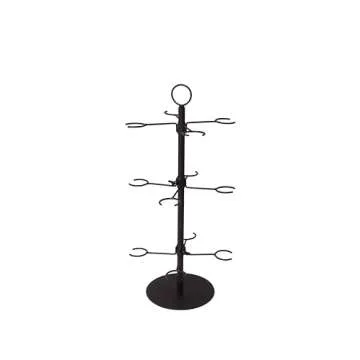 Cocktail Tree Stand, Metal Drink Tower, 3 Tier - 12 Holders For Champagne, Martini, Margarita Cups (...
