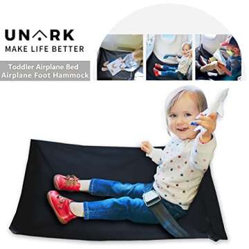UNARK Airplane Footrest,Travel Toddler Bed,Portable Toddler Bed for Travel,Travel Foot Rest for Airp...