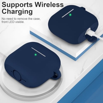 ATUAT Silicone Case Cover for AirPods 4 - Midnight Blue