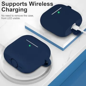 ATUAT Silicone Case Cover for AirPods 4 - Midnight Blue