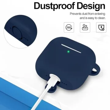 ATUAT Silicone Case Cover for AirPods 4 - Midnight Blue