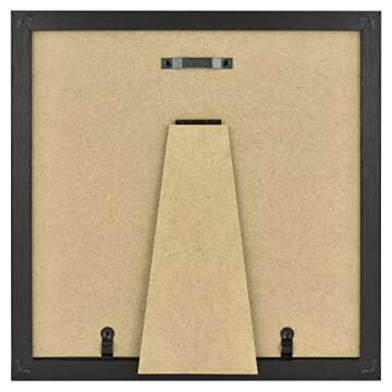 MCS Gallery Essential Picture Frames, Photo Gallery Wall Frame Set, Black Woodgrain, 8 x 8 Inch, 2-Pack