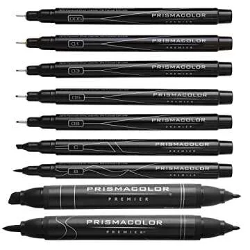 Prismacolor Premier Advanced Hand Lettering Set With Illustration Markers, Art Pens, Pencils, Eraser And Tips Pamphlet, Adult Coloring, 13 Count