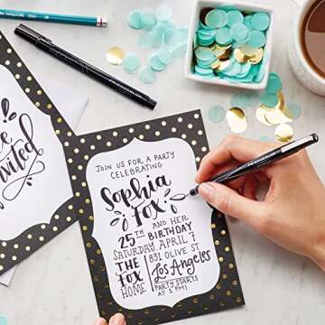 Prismacolor Premier Advanced Hand Lettering Set With Illustration Markers, Art Pens, Pencils, Eraser And Tips Pamphlet, Adult Coloring, 13 Count