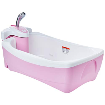 Summer Infant Lil Luxuries Whirlpool Bubbling Spa & Shower (Pink) - Luxurious Baby Bathtub with Jets...