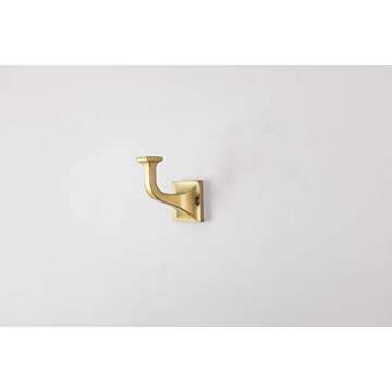 Hickory Hardware Forge Collection Coat Hooks, Wall Hooks for Hanging Coats, Hats, Towels, Robes and More, 2-3/4 Inch Long, Brushed Golden Brass, 1 Pack