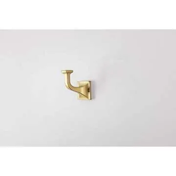 Hickory Hardware Forge Collection Coat Hooks, Wall Hooks for Hanging Coats, Hats, Towels, Robes and More, 2-3/4 Inch Long, Brushed Golden Brass, 1 Pack