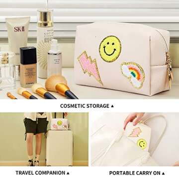 Trendy Miss or Miss Preppy Patch Makeup Bag for Girls