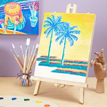 Juvale 8x10 Unfinished Wood Canvas Boards - 6 Pack