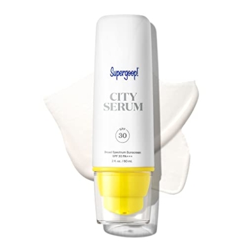 Supergoop! City Serum, 2 fl oz - SPF 30 PA+++ Anti-Aging Morning Lotion - Lightweight, Antioxidant-R...