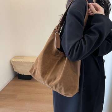 Stylish Brown Hobo Bag - Perfect Fall Tote for Women 2024