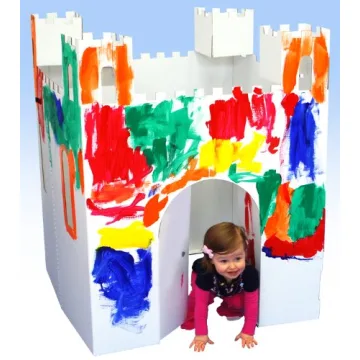 Easy Playhouse Blank Castle for Kids – Color & Create Fun