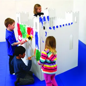 Easy Playhouse Blank Castle for Kids – Color & Create Fun