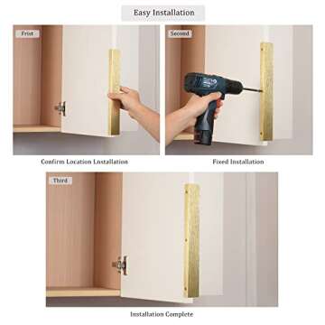 Satanga Pack of 2 Edge Finger Pull for Cabinets Kitchen Concealed Aluminum Hidden Bar Pulls Drawer P...