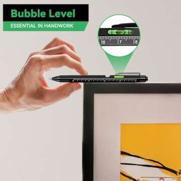 Gifts for Him, 9 in 1 Multitool Pen with LED Light