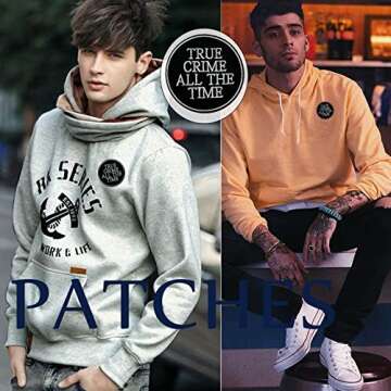 Wikineon Iron On Patch, True Crime All The Time Applique Patch - Embroidered Badge Iron On/Sew On DIY Clothing Accessories, Perfect for Backpack Jackets Clothes Hats Jeans T-Shirt