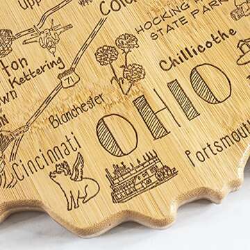 Totally Bamboo Ohio State Cutting Board - Unique Gift Ideas