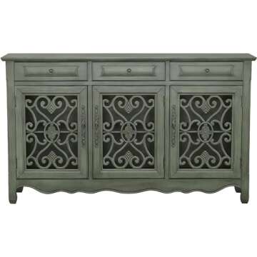 Coaster Home Furnishings Madeline 3-Door Accent Cabinet Antique Green