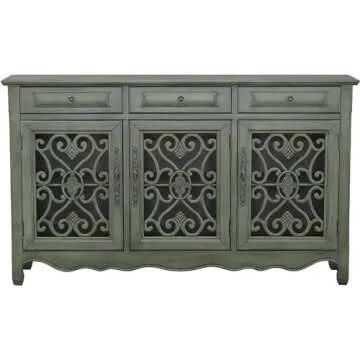 Coaster 3-Door Accent Cabinet in Antique Green for Any Room